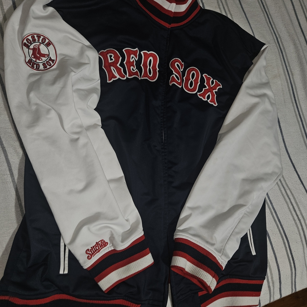 Stitches Red and White Red Sox Boston Jacket
